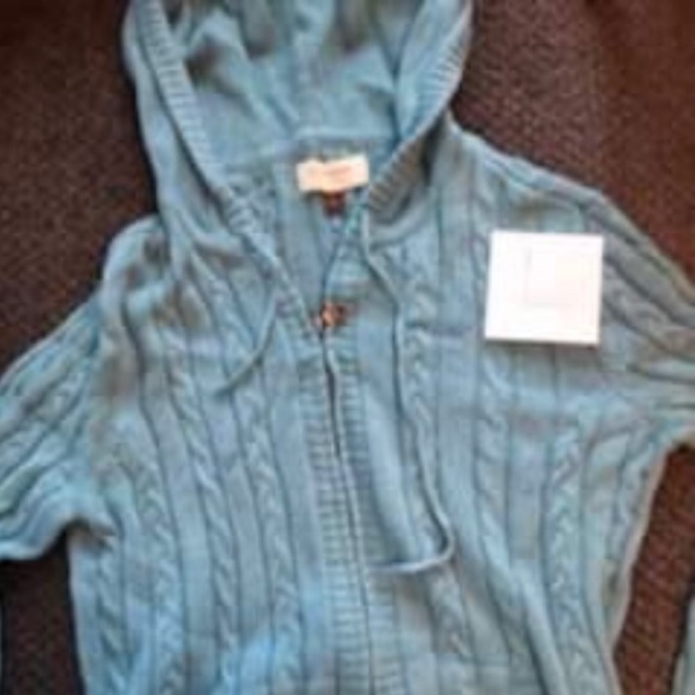 L Blue Cotton Sonoma Sweater